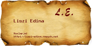 Liszi Edina névjegykártya