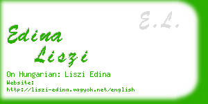 edina liszi business card